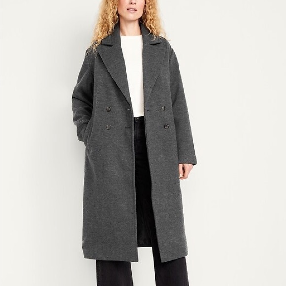 Old Navy Jackets & Blazers - Old Navy Oversized Belted Coat in Heather Gray- 3X